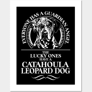 Catahoula Leopard Dog Guardian Angel dog saying Posters and Art